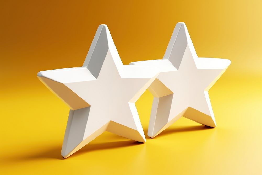  Five stars yellow symbol white. AI generated Image by rawpixel.