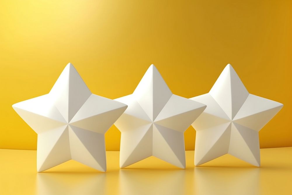  Five stars yellow white gold. AI generated Image by rawpixel.