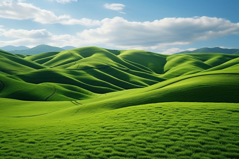  Foliage landscape grass green. AI generated Image by rawpixel.
