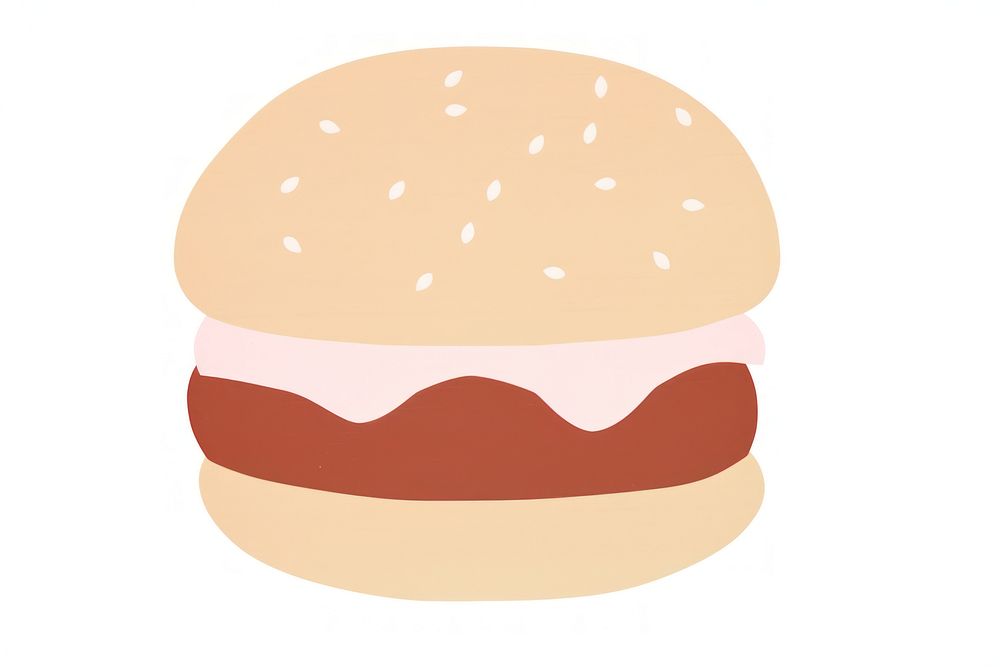 Hamburger minimalist form food freshness sandwich.