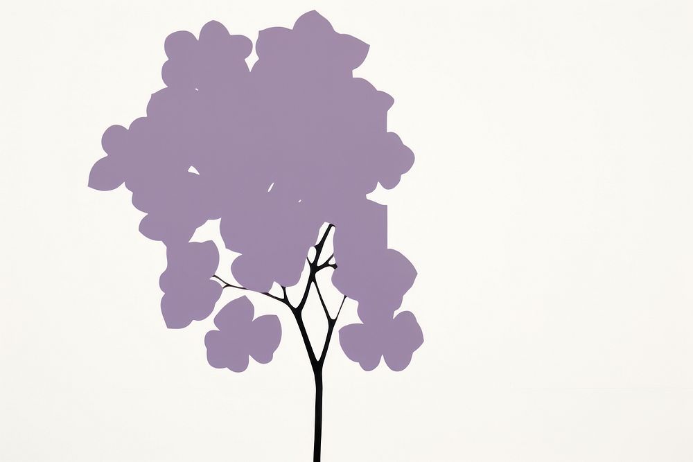 Lilac flower minimalist form silhouette plant creativity.