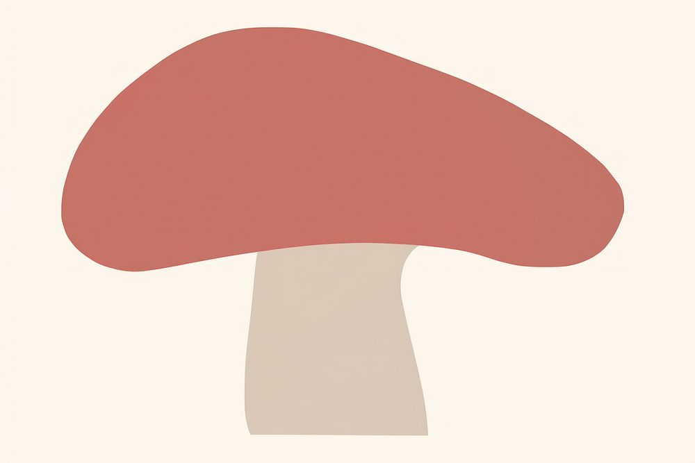 Mushroom minimalist form mushroom fungus vegetable.