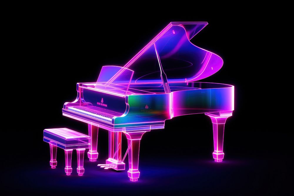 Piano piano keyboard purple. AI generated Image by rawpixel.