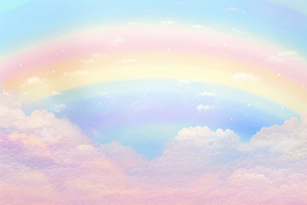  Cute aesthetic background rainbow backgrounds outdoors. AI generated Image by rawpixel.