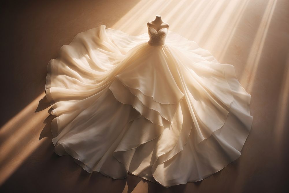 Wedding dress fashion gown celebration. AI generated Image by rawpixel.