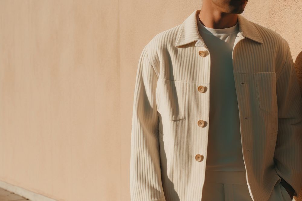 Corduroy jacket sleeve shirt midsection. AI generated Image by rawpixel.