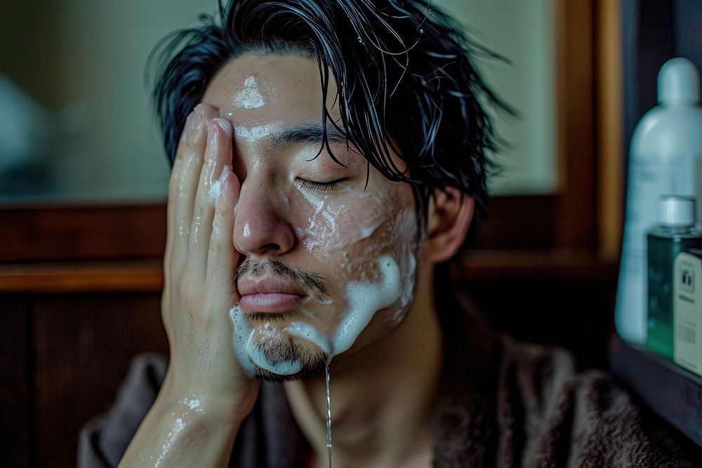 Japanese men adult headshot portrait.