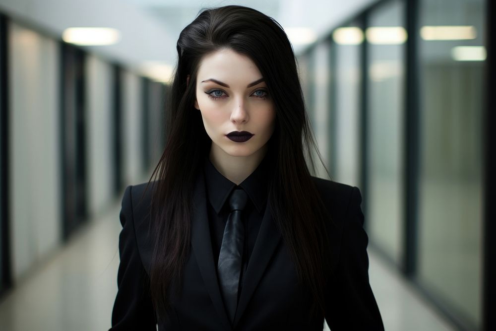 Corporate goth portrait adult photo. AI generated Image by rawpixel.