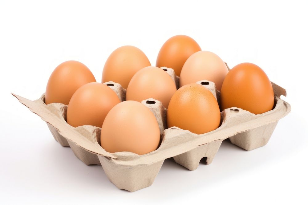Egg carton food white background simplicity. AI generated Image by rawpixel.