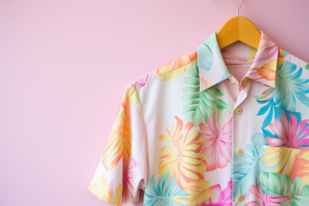 Hawaiian shirt sleeve blouse coathanger. AI generated Image by rawpixel.
