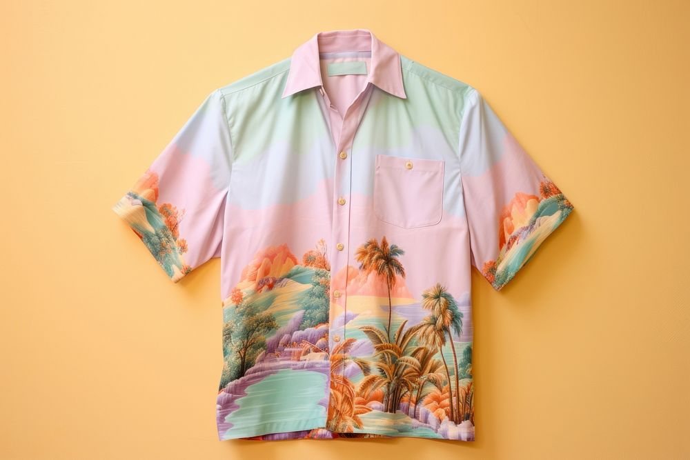 Hawaiian shirt sleeve blouse coathanger. AI generated Image by rawpixel.