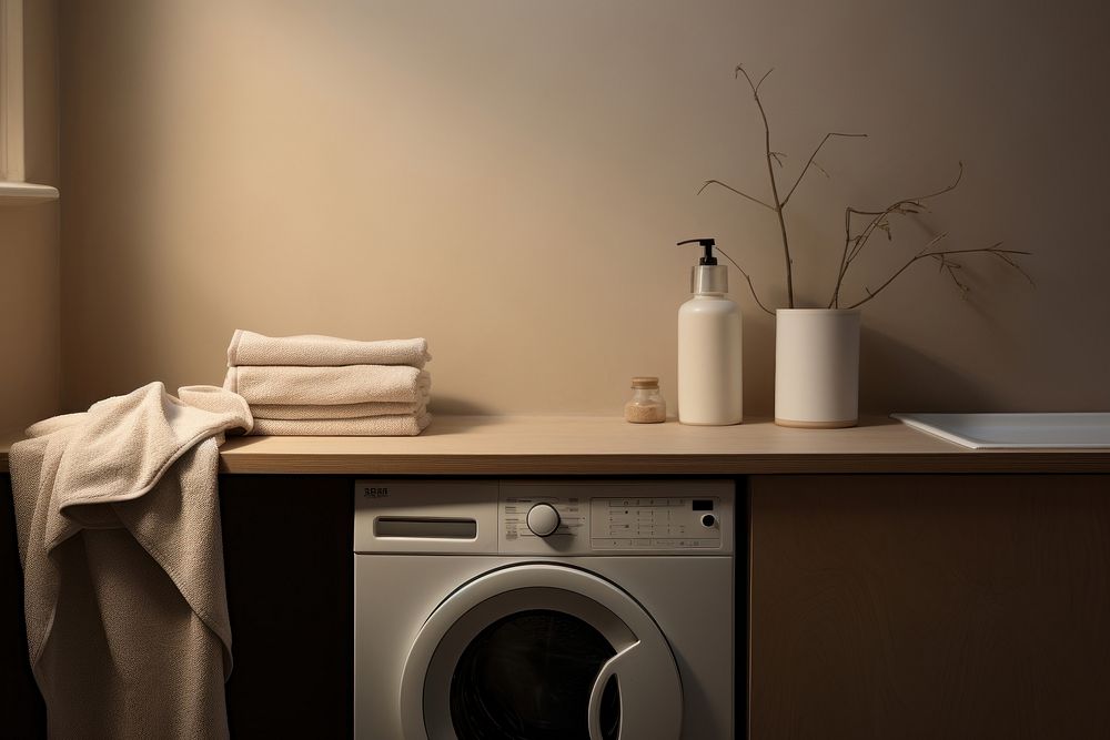 Laundry room appliance technology machinery. AI generated Image by rawpixel.