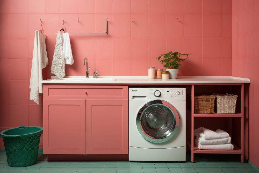 Laundry room appliance dryer architecture. AI generated Image by rawpixel.