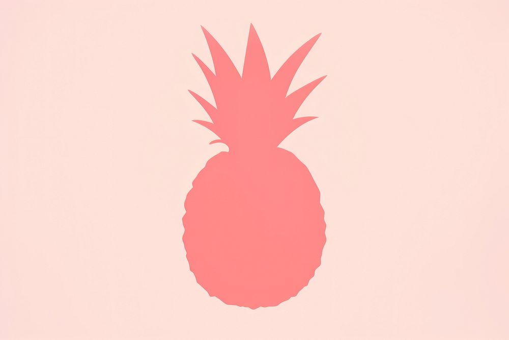 Pineapple minimalist form pineapple fruit plant.