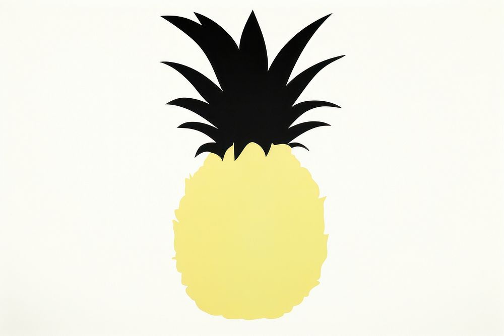Pineapple minimalist form pineapple fruit plant.