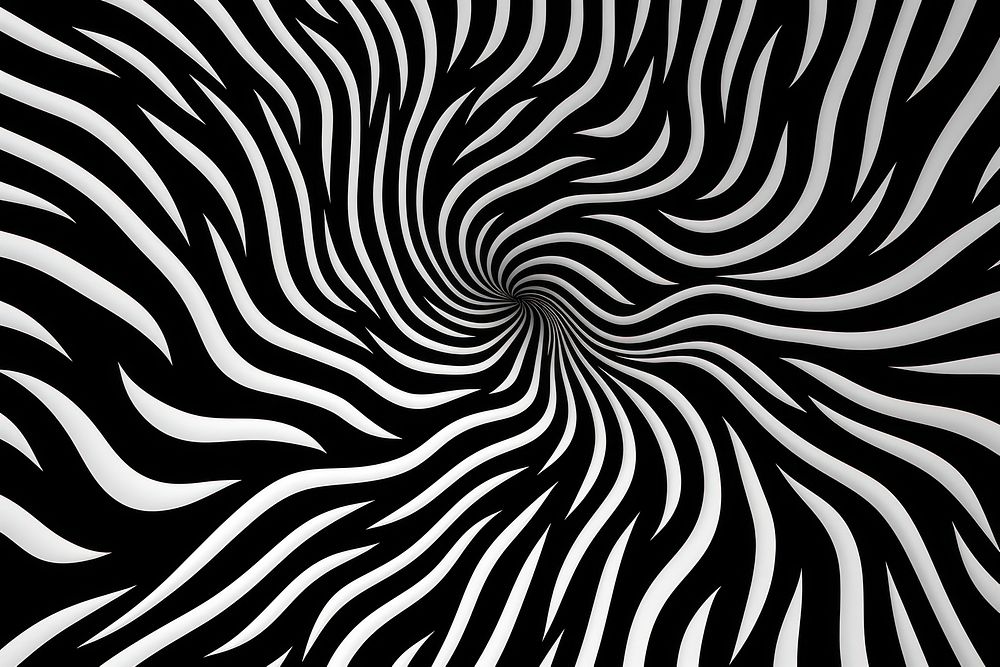  Psychedelic wallpaper pattern black white. AI generated Image by rawpixel.