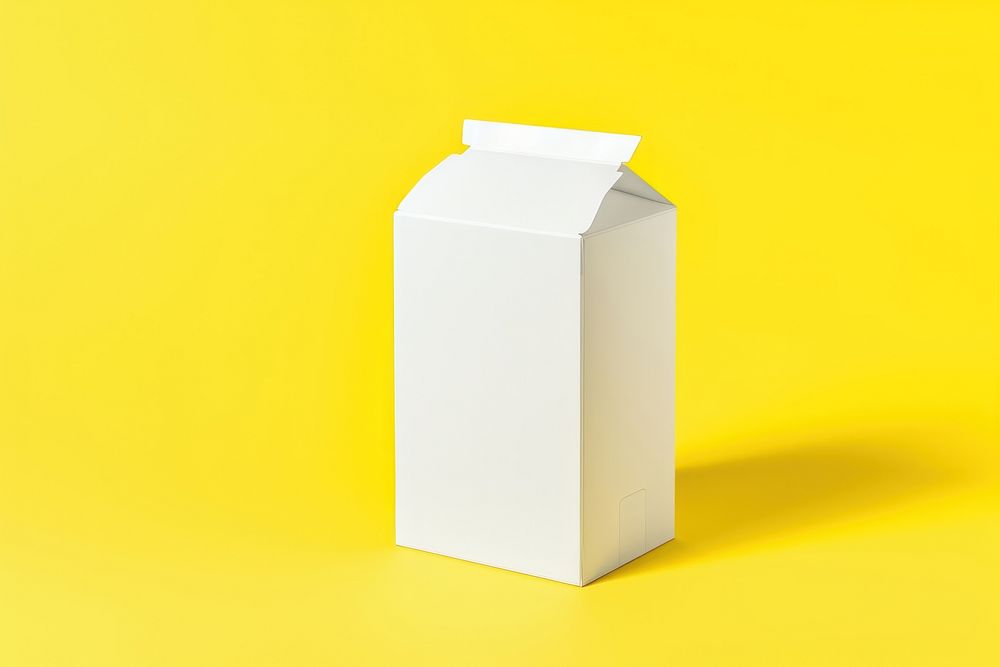 Milk carton packaging  yellow yellow background simplicity.