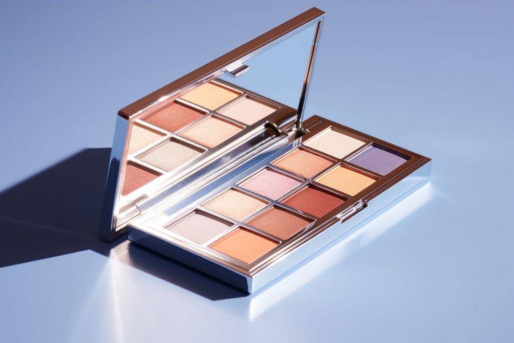 Eye palette cosmetics glamour person.