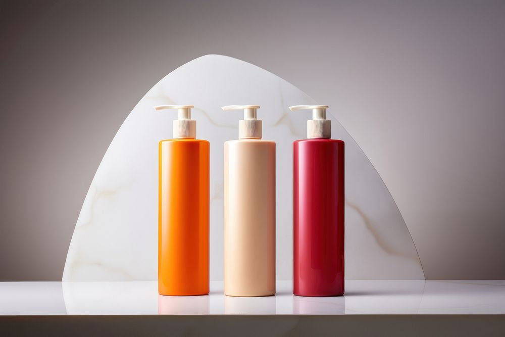 Hair conditioner cosmetics bottle container.