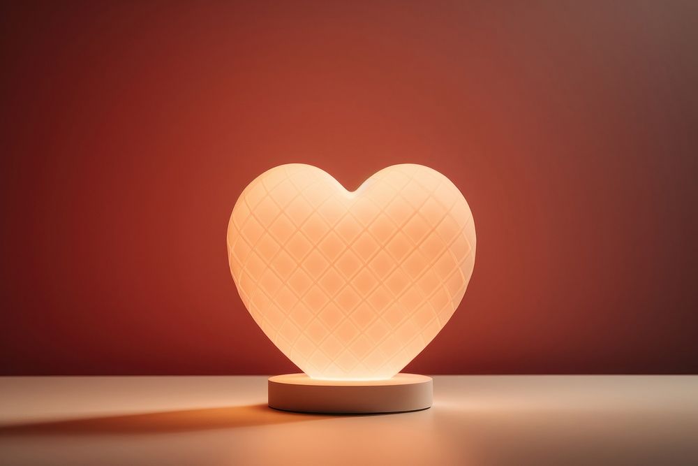 Heart shaped lamp light illuminated electricity.