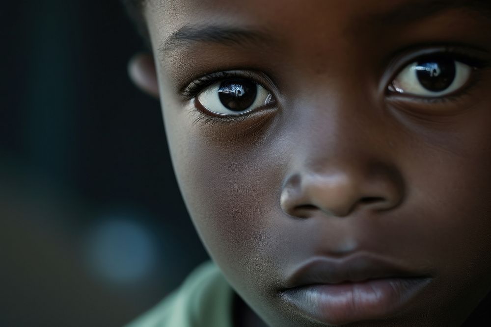 South African kid portrait black photo.