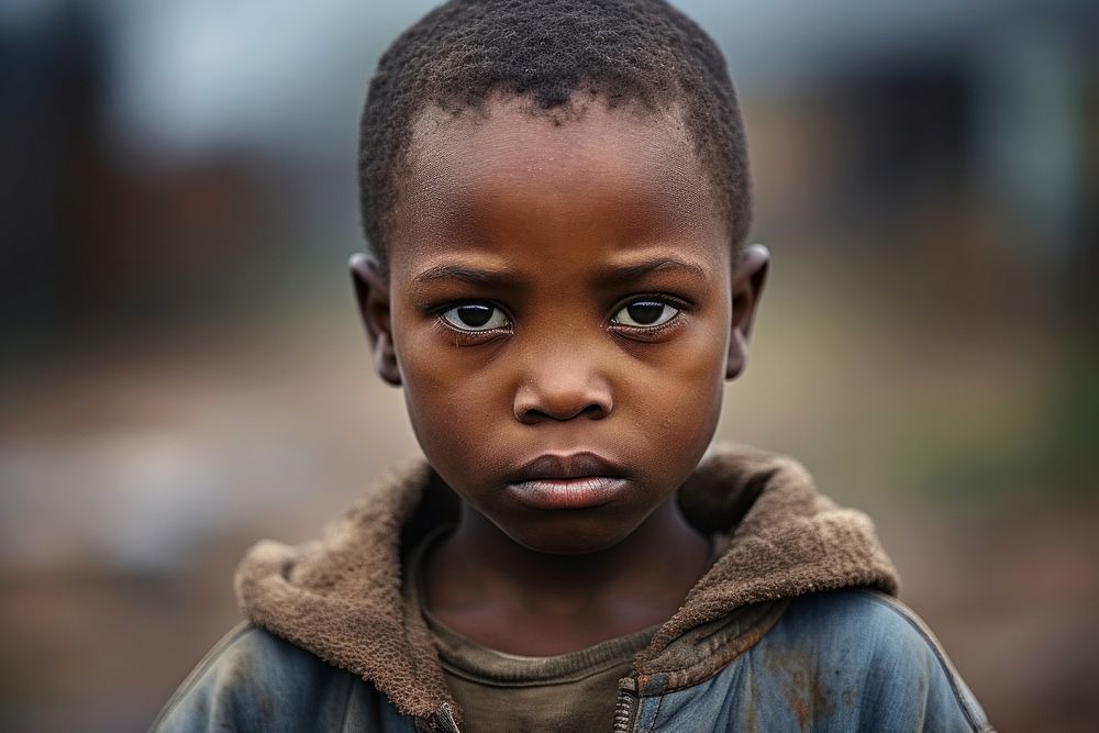 South African kid portrait child skin.
