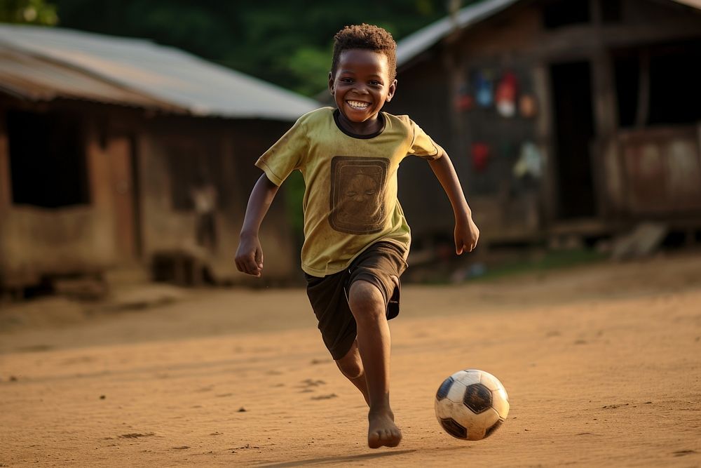 Nigerian kid football sports child.