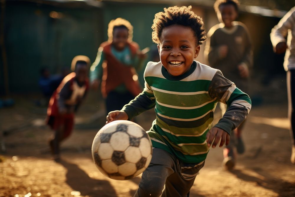 Nigerian kid football sports child.