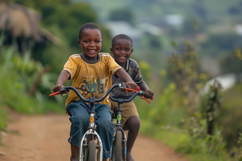 South African children bicycle cycling Free Photo rawpixel