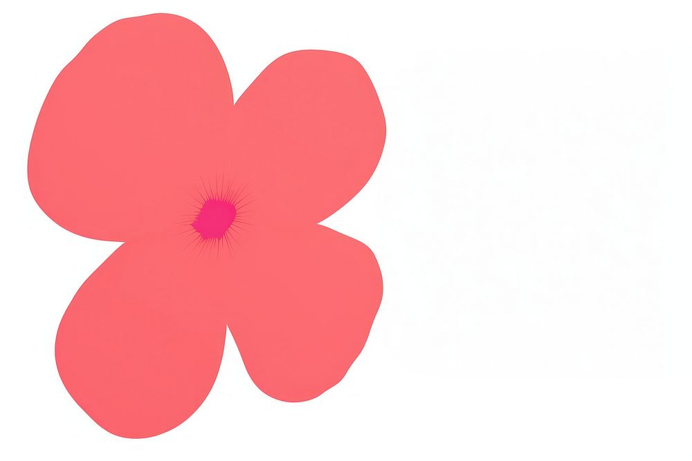 Sakura flower minimalist form petal text white background.