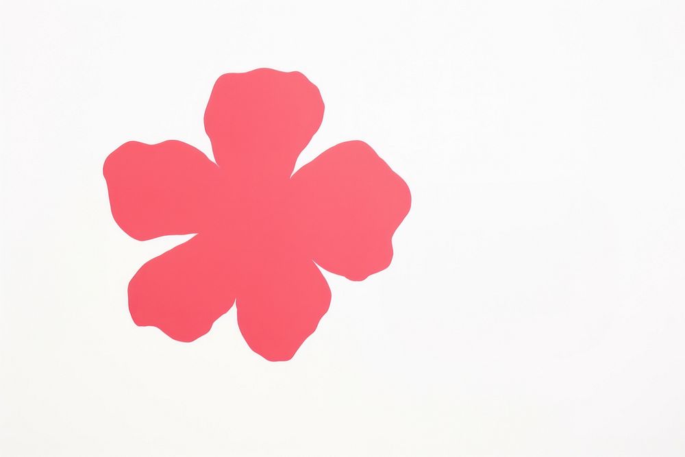 Sakura flower minimalist form petal white background creativity.