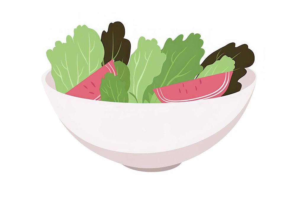Salad in bow minimalist form vegetable lettuce plant.