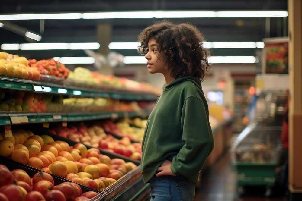 Shopping in a grocery store market consumerism supermarket. AI generated Image by rawpixel.