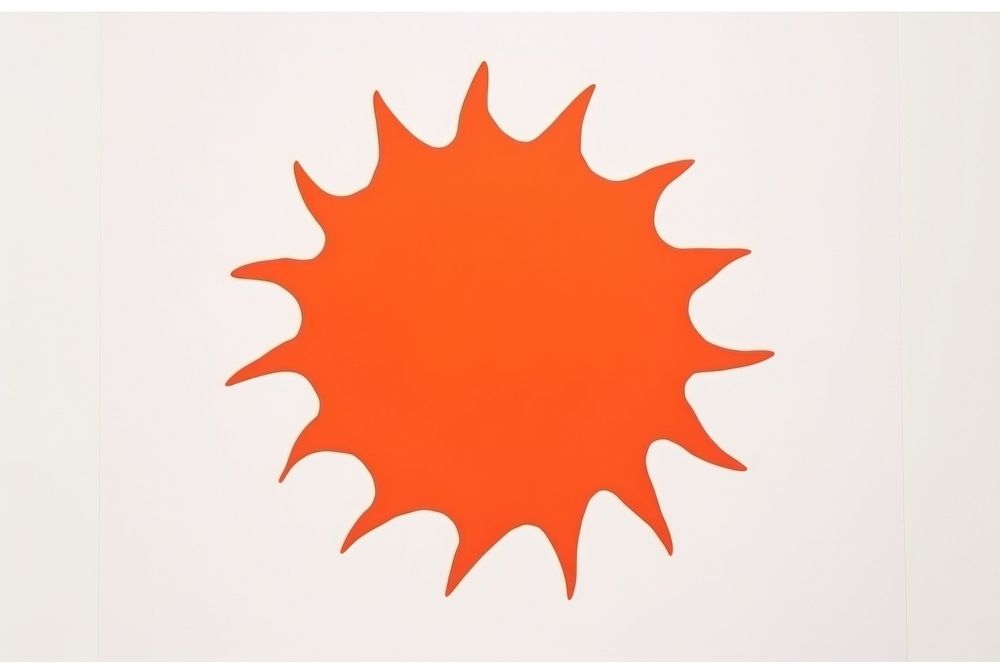 Sun minimalist form shape logo white background.