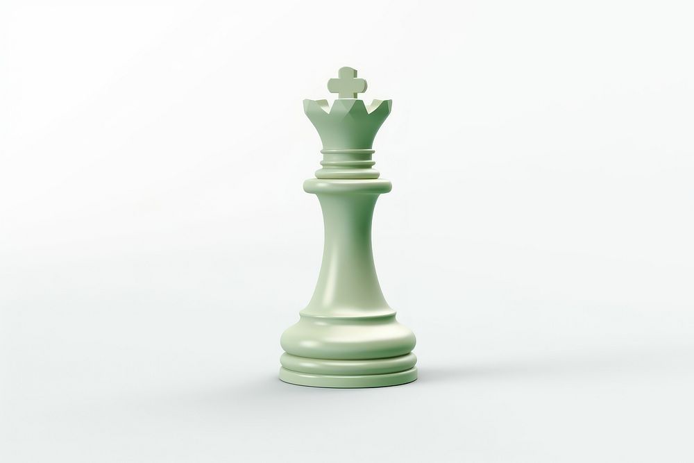 3d render icon of chess green game intelligence.
