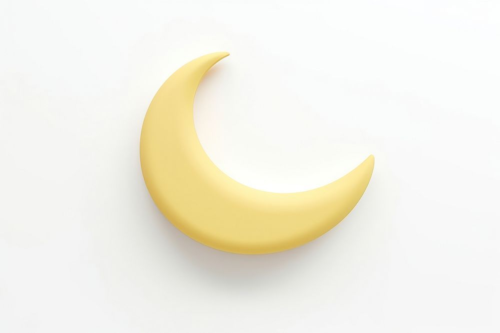 Crescent moon yellow banana astronomy.
