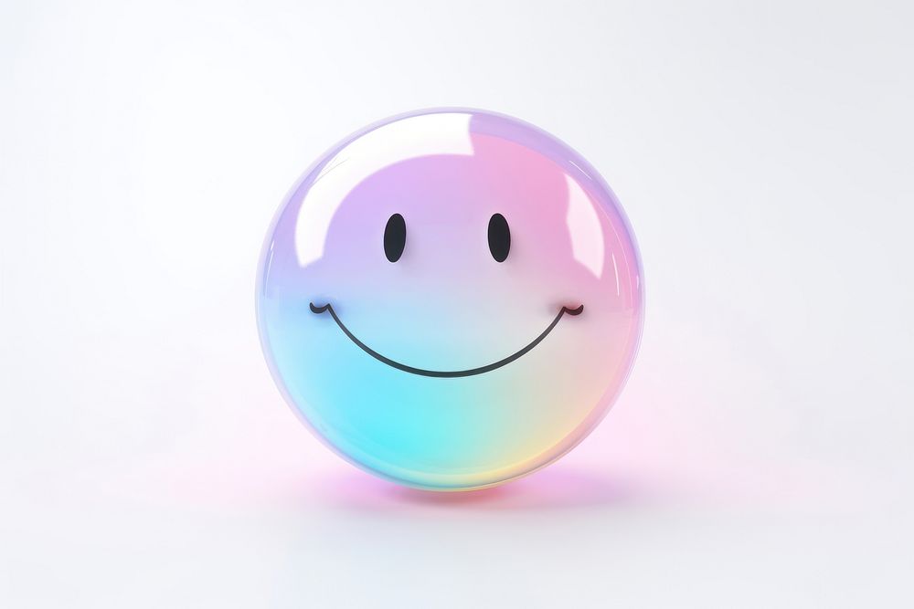 Emoji sphere smiley face.