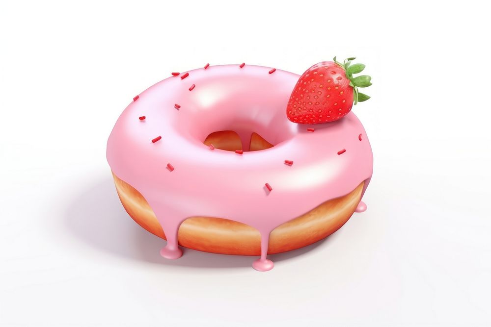 Donut donut strawberry dessert.