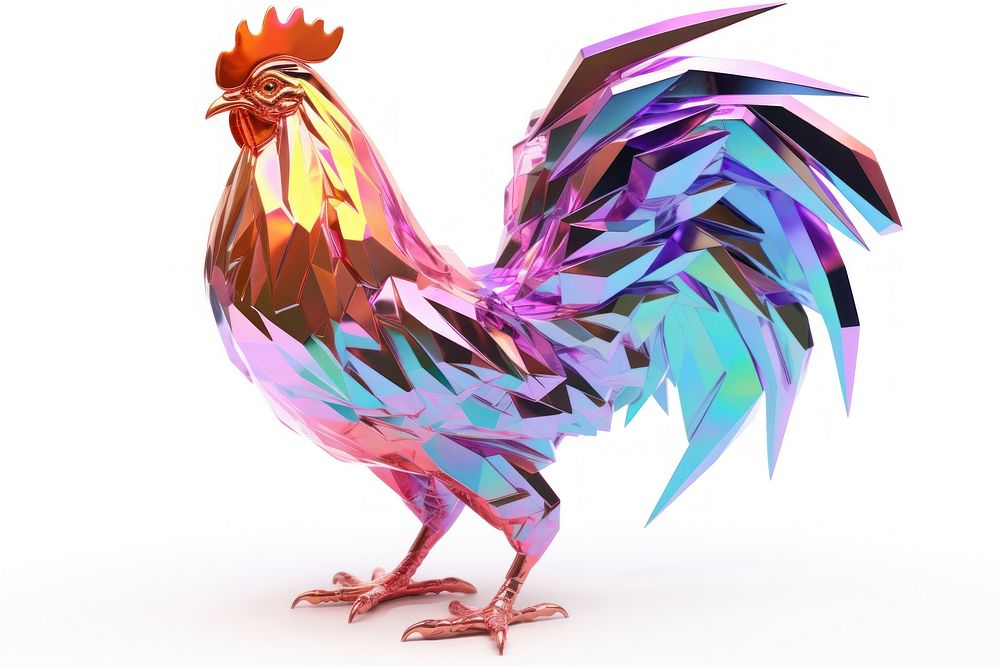 Chicken iridescent poultry animal bird.