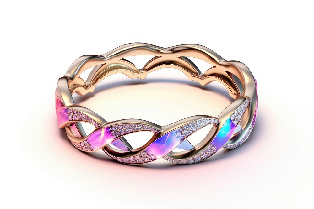 Jewelry iridescent bracelet gemstone ring.
