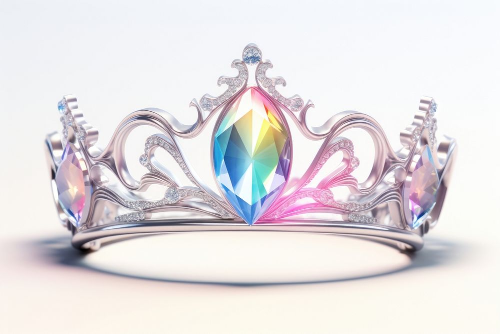 Princess tiara iridescent jewelry celebration accessories.