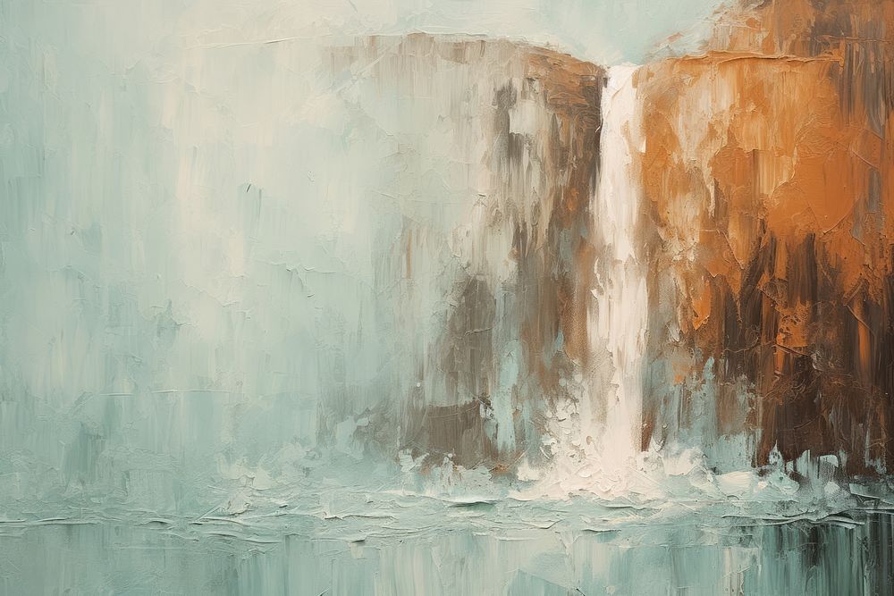 Waterfall background painting backgrounds texture.