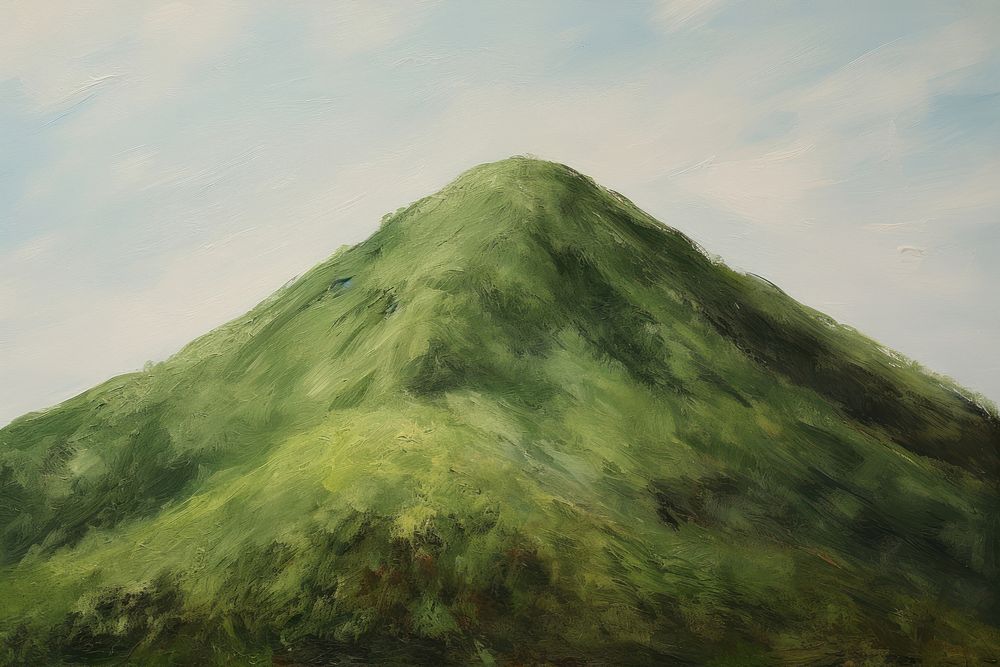 Hill background painting landscape outdoors.