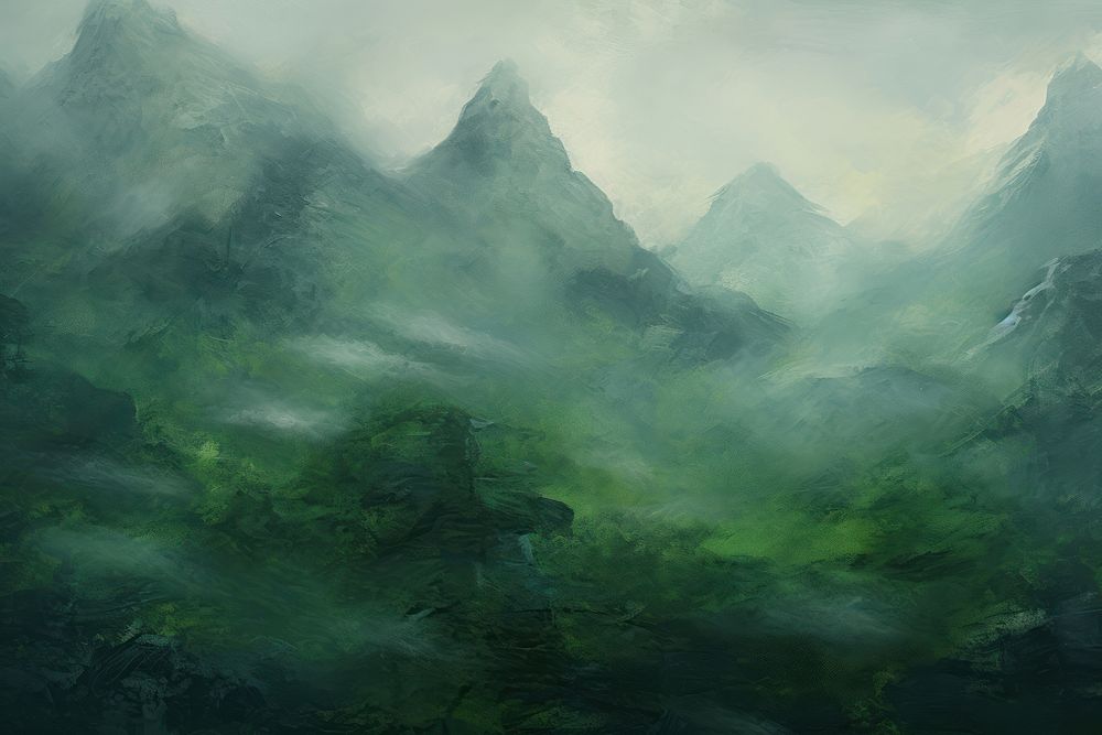Rainforest mountain background painting backgrounds landscape.