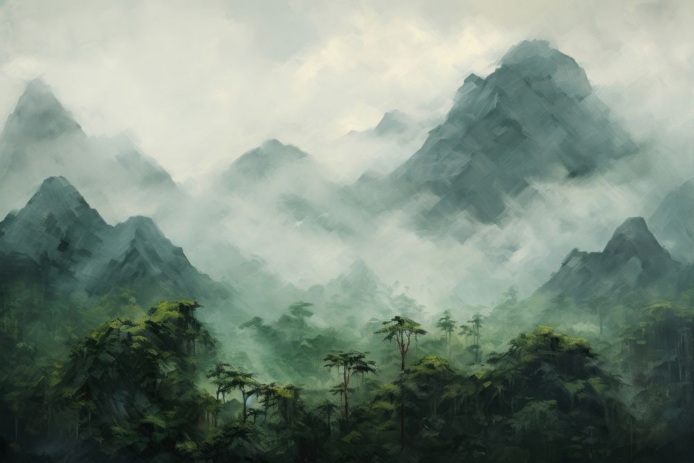 Rainforest mountain background backgrounds landscape outdoors.