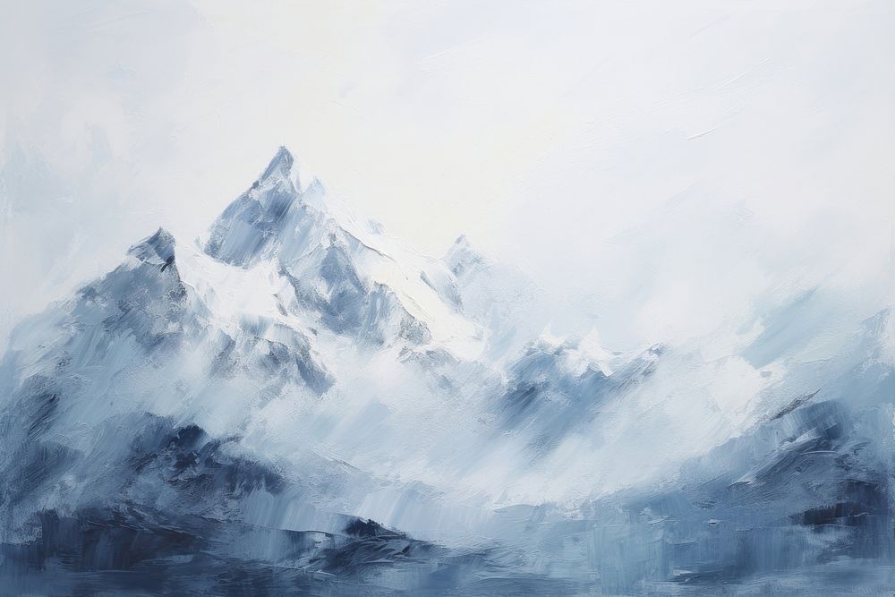 Snow mountain background backgrounds painting glacier.