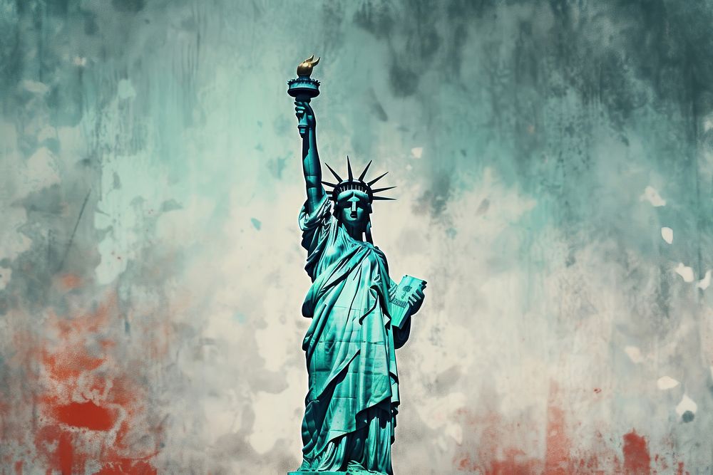 Statue of liberty background sculpture art representation.