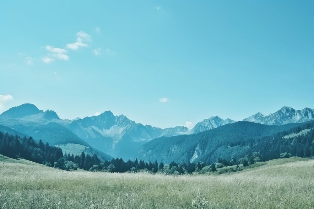 Mountain landscape panoramic outdoors nature.