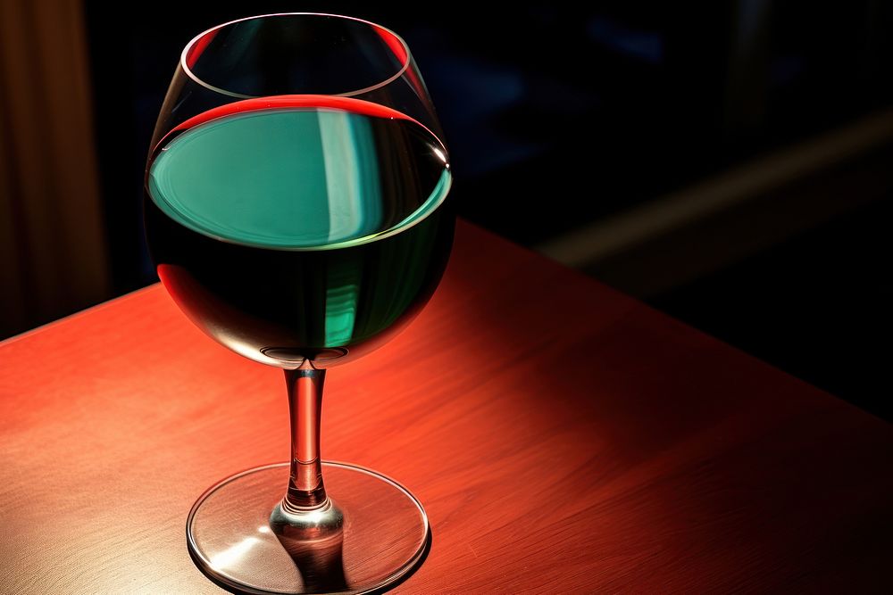 Glass of wine drink light red.