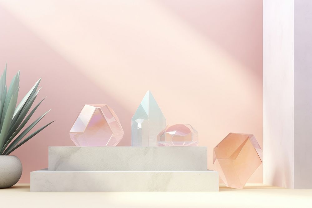 Crystal background lighting origami jewelry.